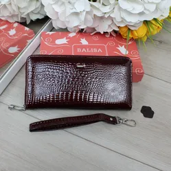 Гаманець бордо з відділом для монет