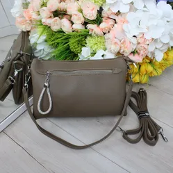 Жіноча сумка крос-боді капучіно