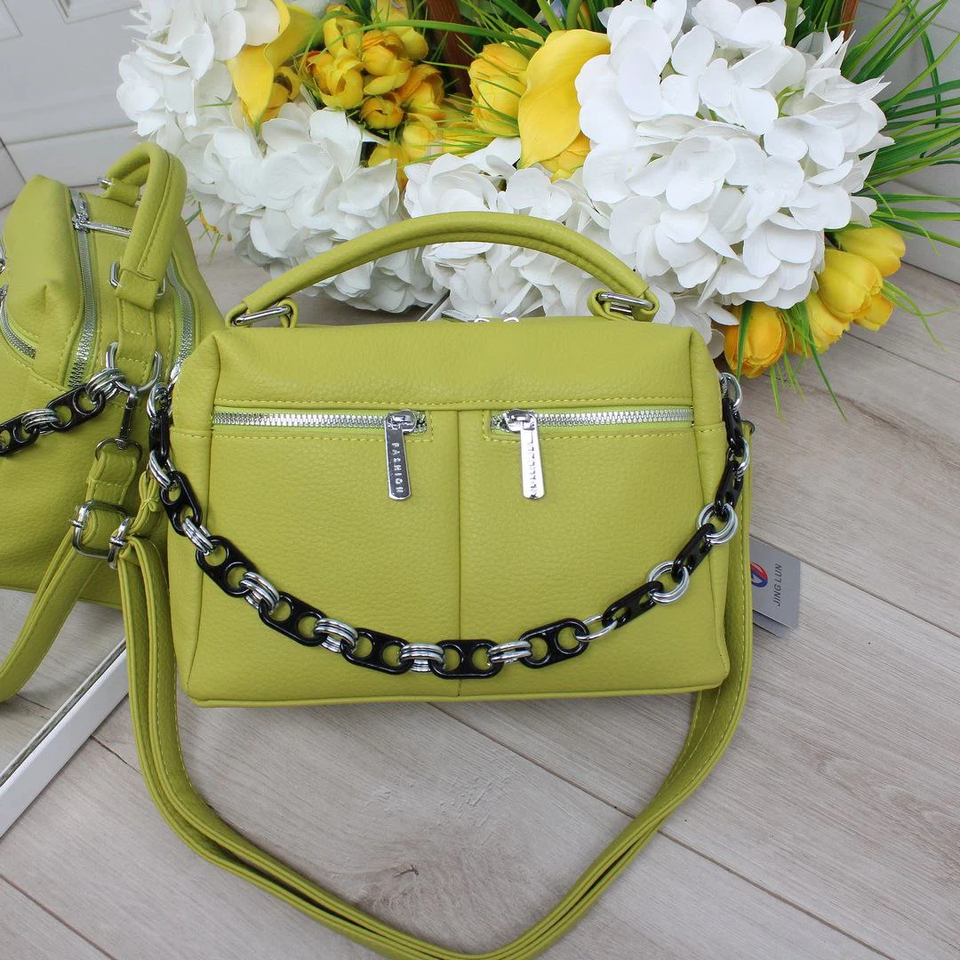 Салатна сумка крос-боді яскрава для творчих особистостей