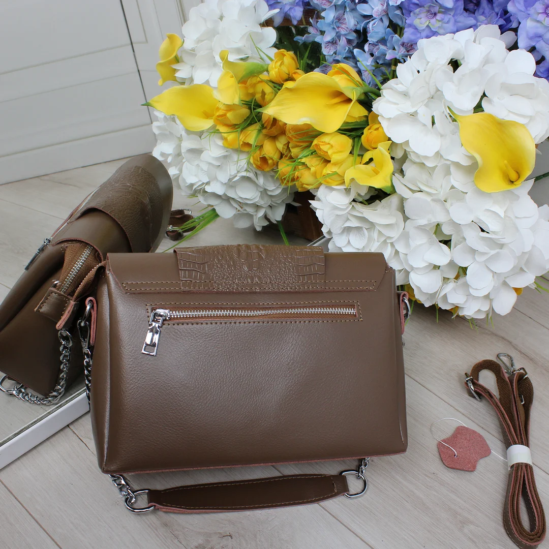 Багатофункціональна сумка крос-боді капучіно для шопінгу