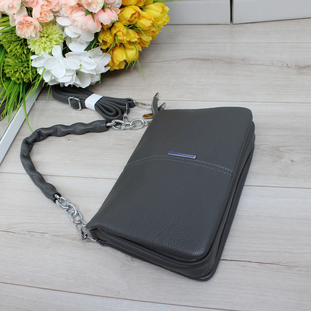 Стильна торба крос-боді для навчання Сіра Універсальна