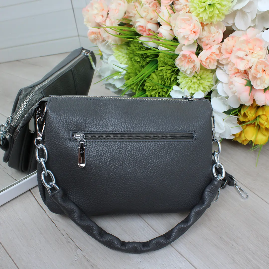 Стильна торба крос-боді для навчання Сіра Універсальна