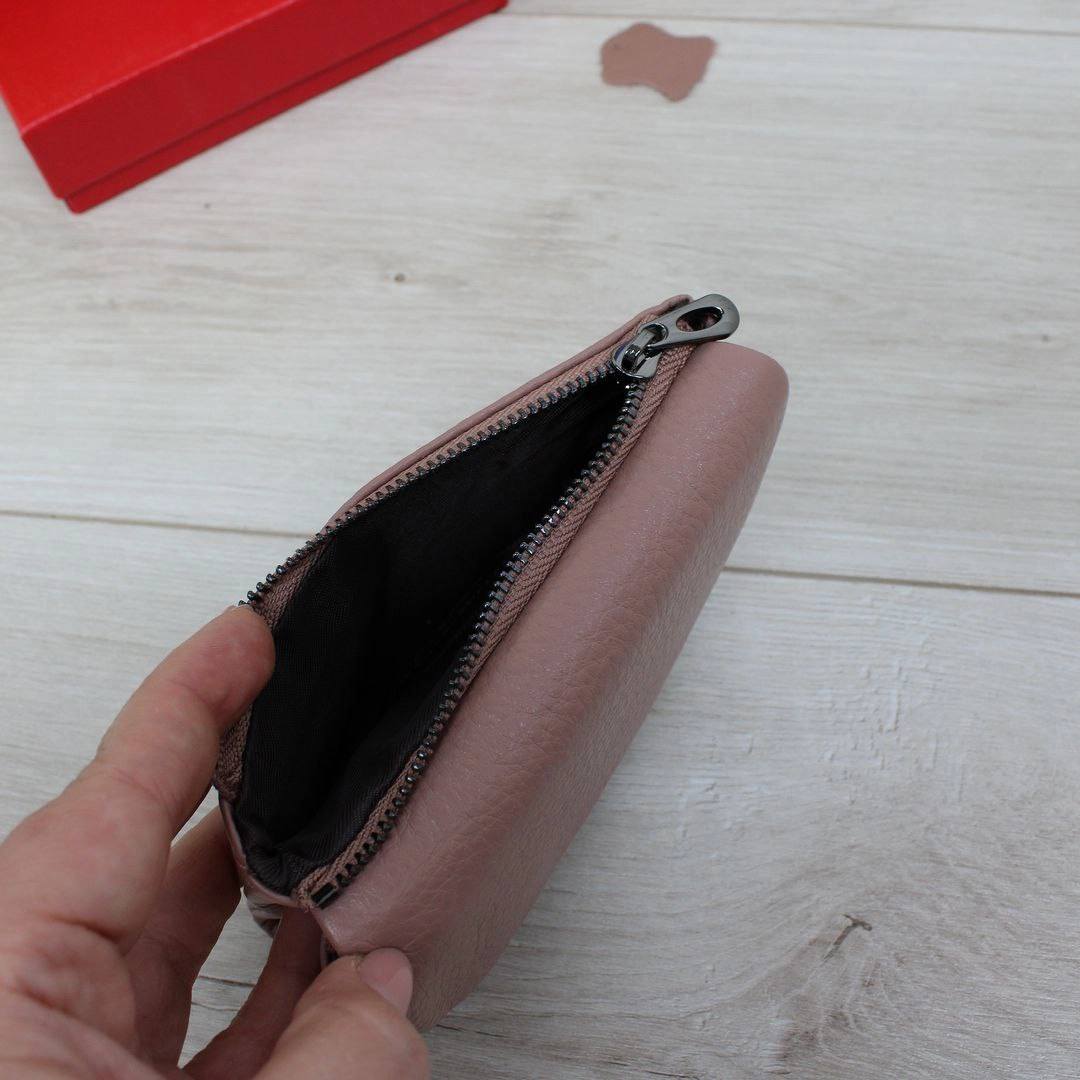 Жіночий бежевий гаманець з натуральної шкіри