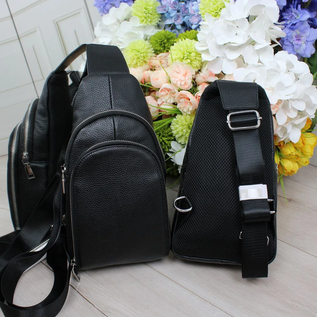 Чоловіча сумка через плече компактна для міста з натуральної шкіри