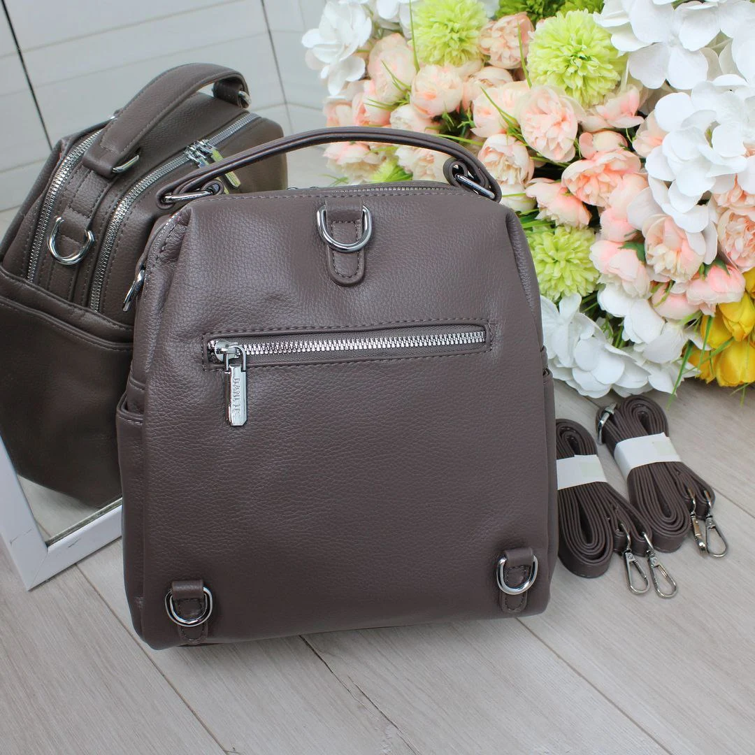 Сумка-рюкзак універсальна для роботи кольору капучіно