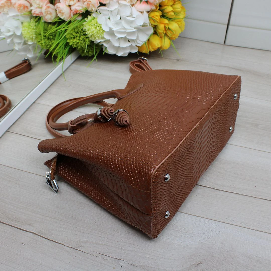 Руда сумка через плече для любительки природи на пікнік