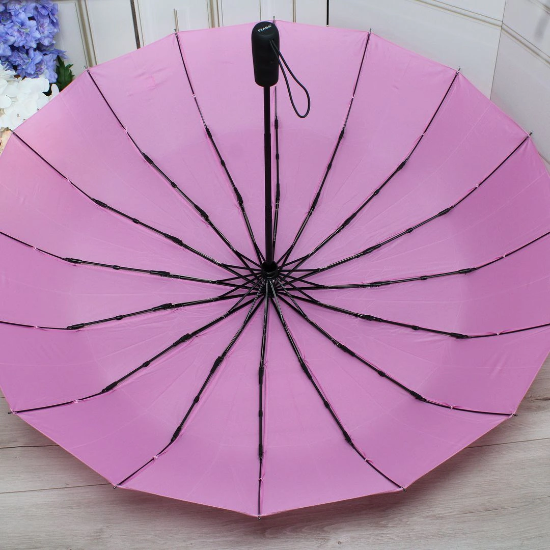 Рожева парасолька-автомат для жінки | Легка та компактна