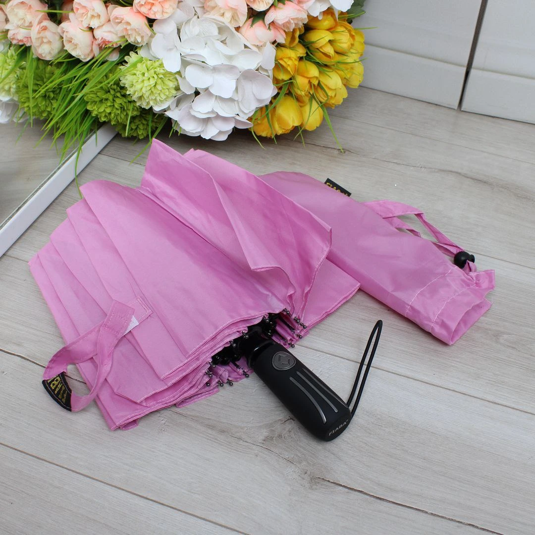 Рожева парасолька-автомат для жінки | Легка та компактна