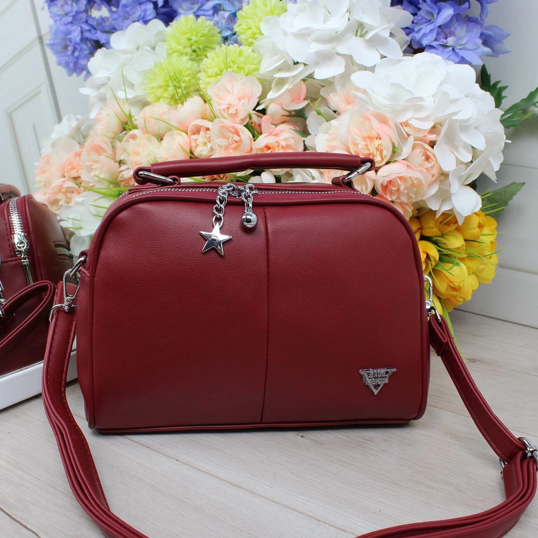 Червона сумка крос-боді модна для шопінгу з еко-шкіри