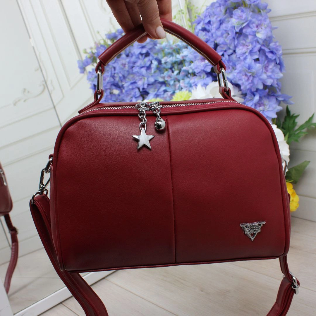 Червона сумка крос-боді модна для шопінгу з еко-шкіри