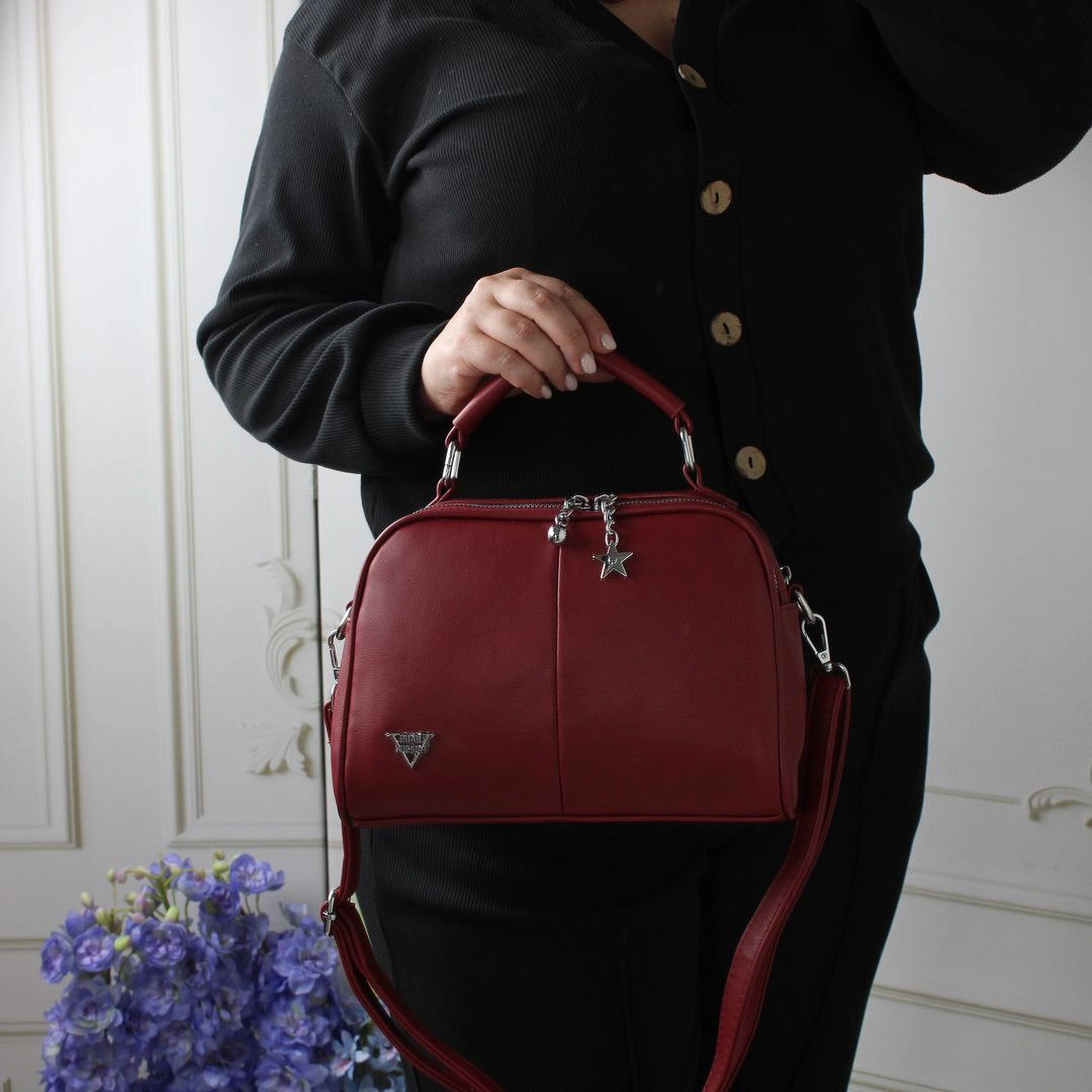 Червона сумка крос-боді модна для шопінгу з еко-шкіри