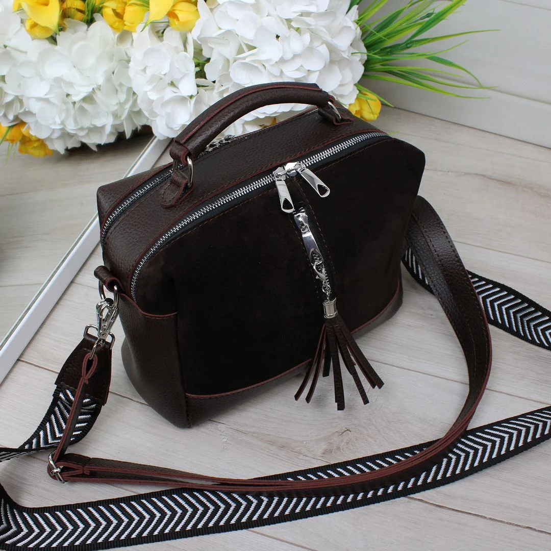 Жіноча сумка крос-боді з двома ременями для міста та подорожей