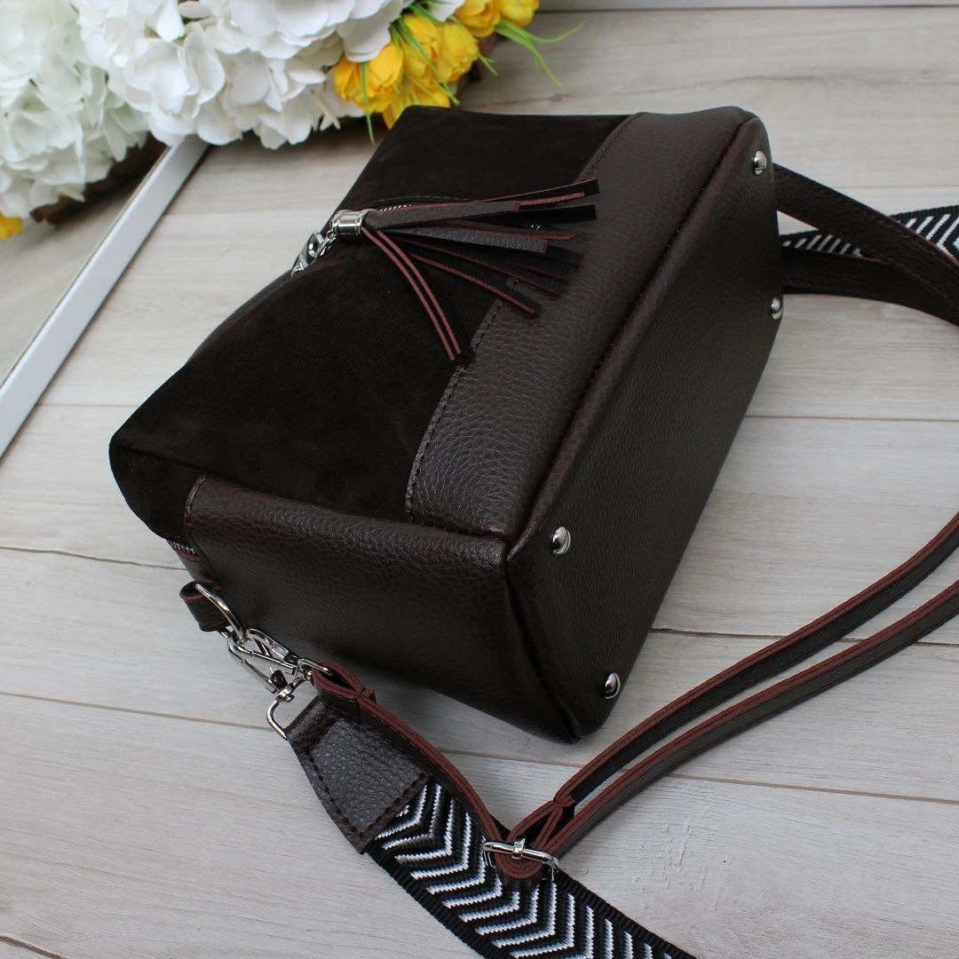 Жіноча сумка крос-боді з двома ременями для міста та подорожей