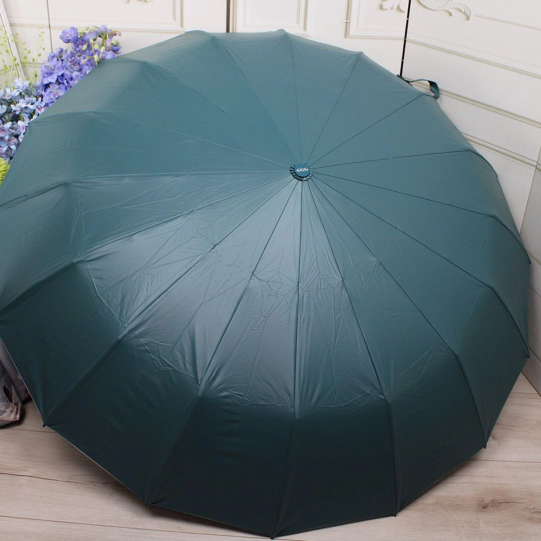 Бірюзова парасолька-автомат на 16 спиць | Для активного життя
