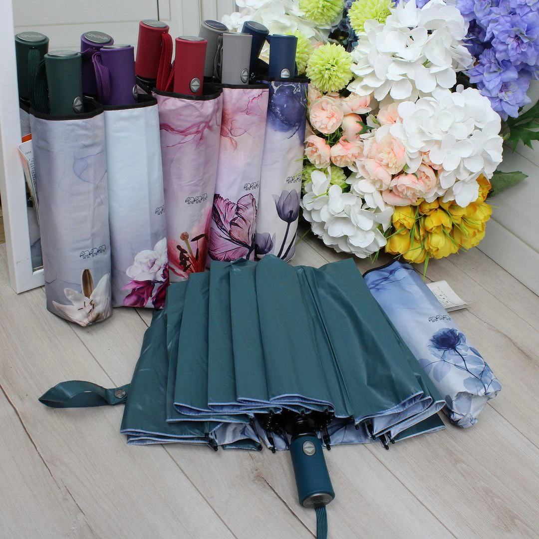 Бірюзова парасолька-автомат на 16 спиць | Для активного життя