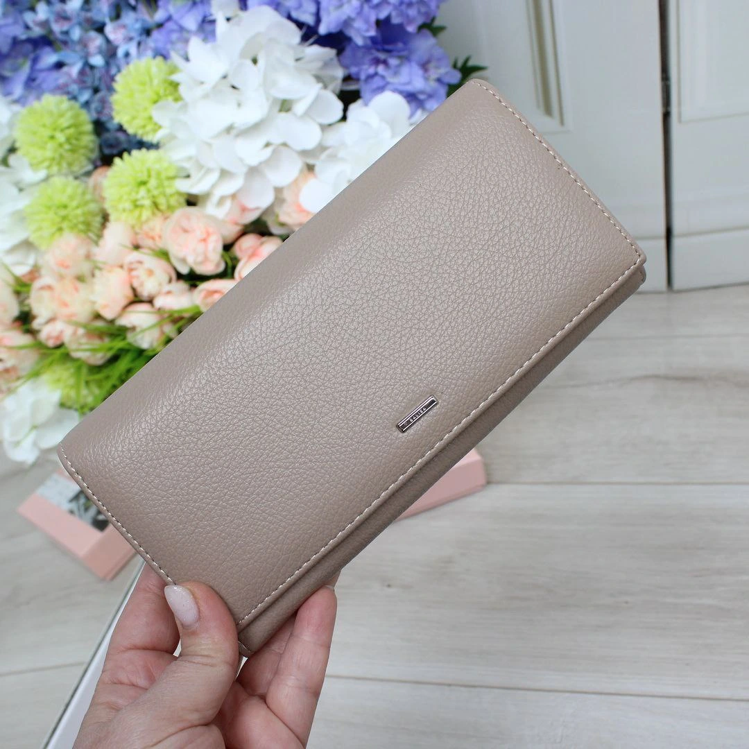 Жіночий гаманець мокко з екошкіри