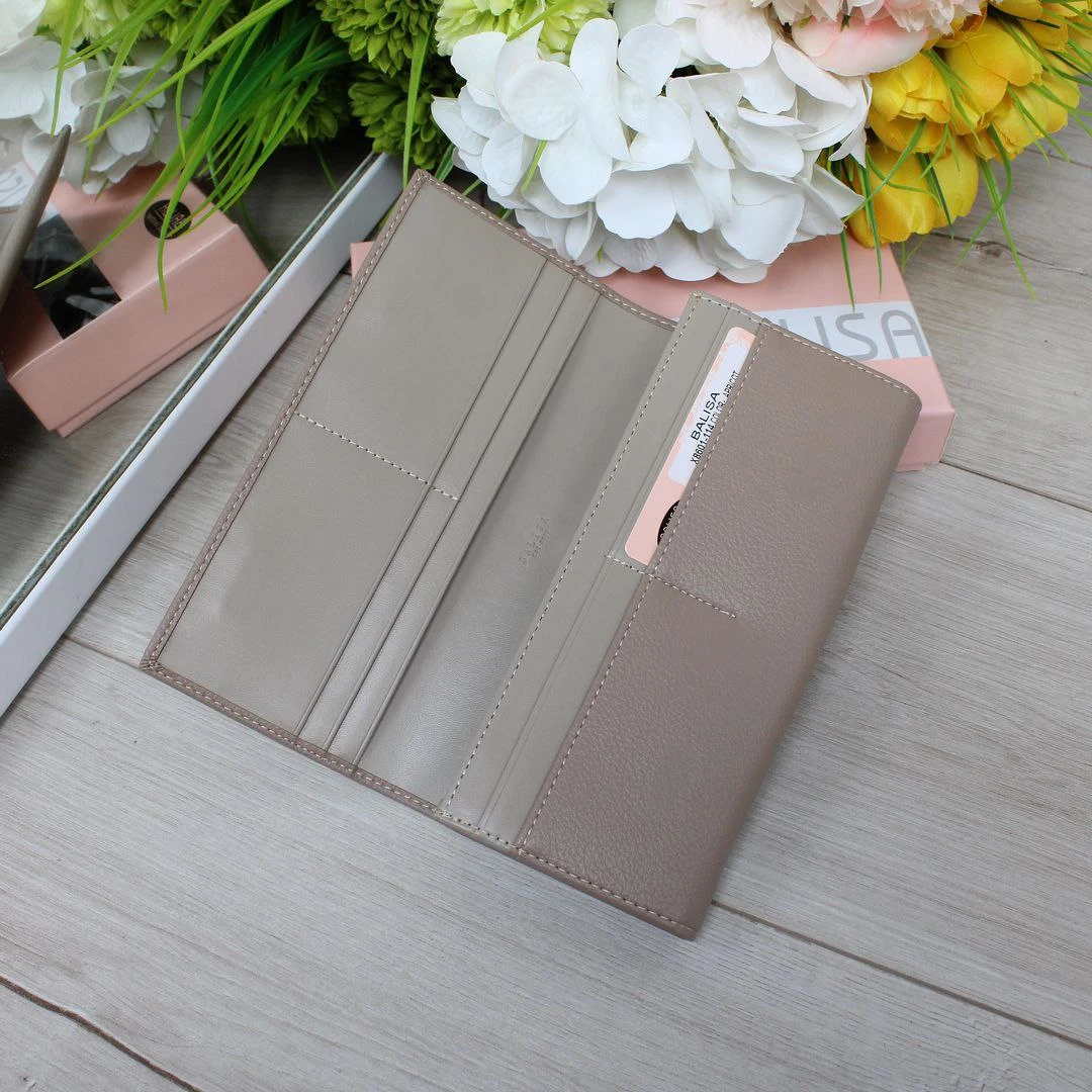 Жіночий гаманець мокко з екошкіри