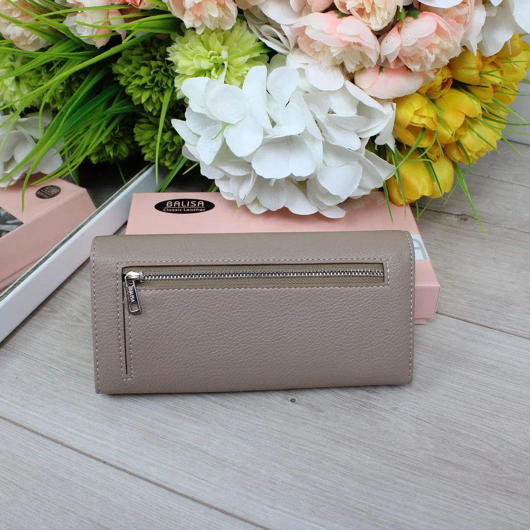 Жіночий гаманець мокко з екошкіри