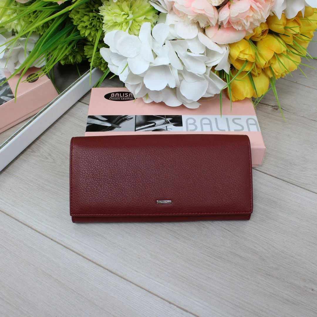 Жіночий гаманець бордо з екошкіри — стиль і практичність у деталях