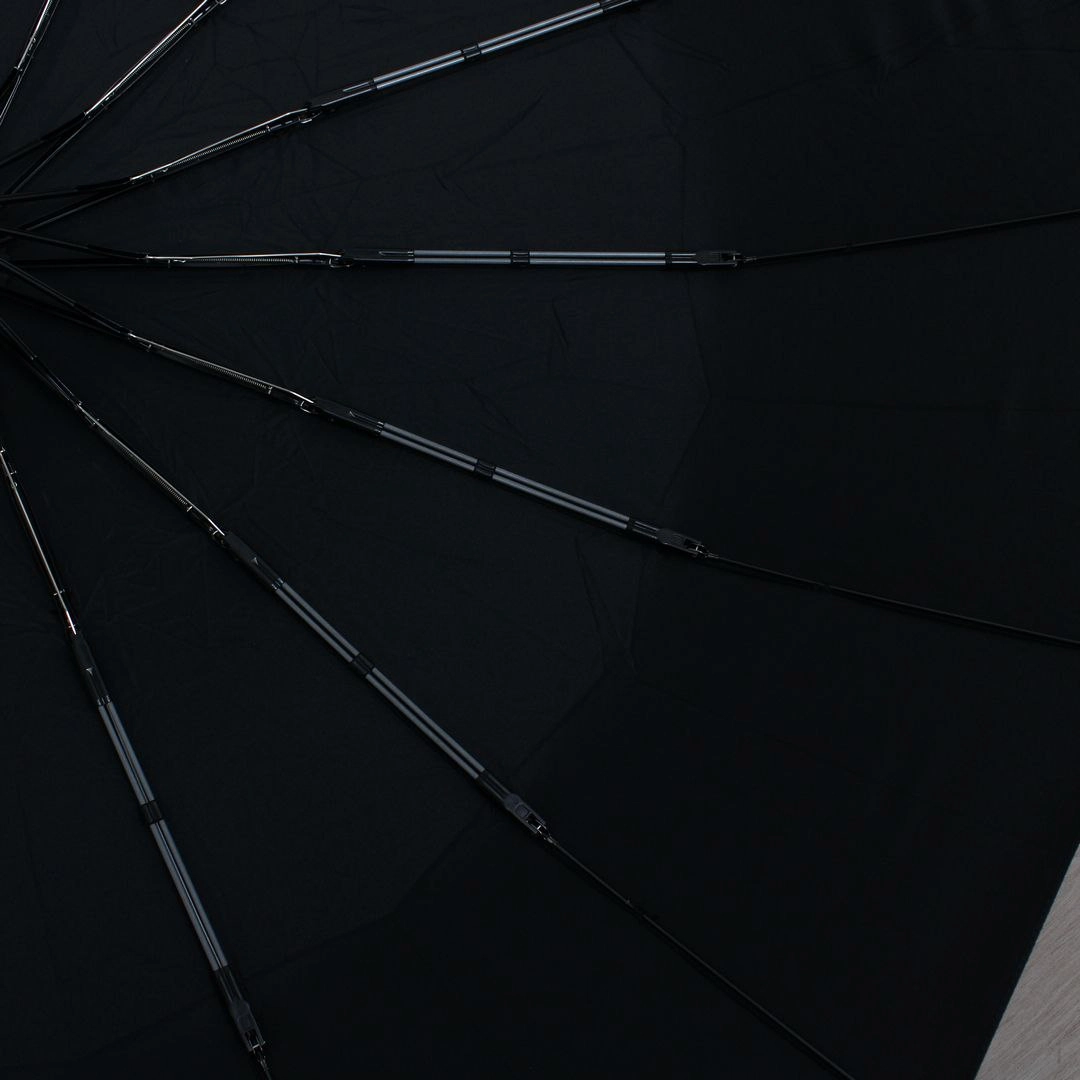 Чоловіча парасоля автомат чорна на 16 подвійних спиць