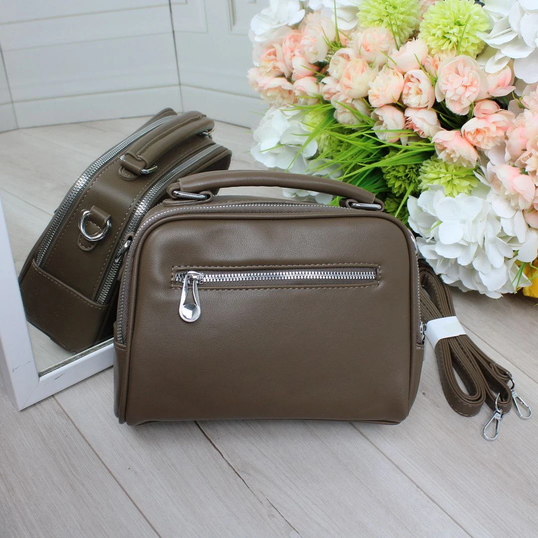 Жіноча сумка крос-боді з натуральної замші для міста та роботи