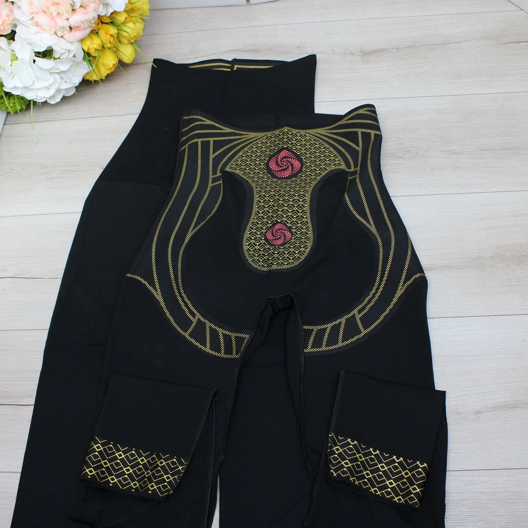 Корегуючі лосини високої посадки з тейпами для фітнесу