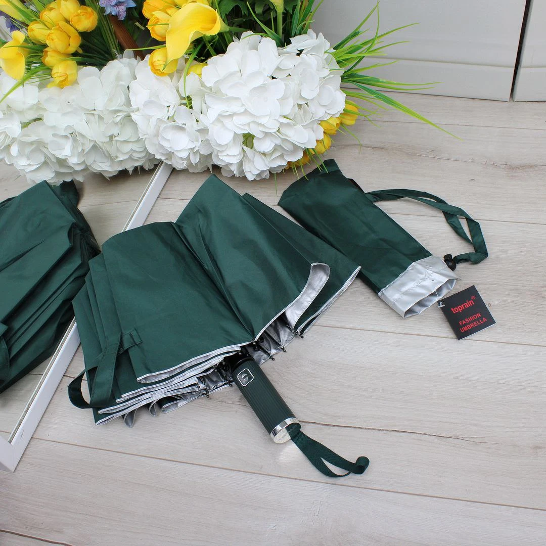 Жіноча парасолька автомат зелена 