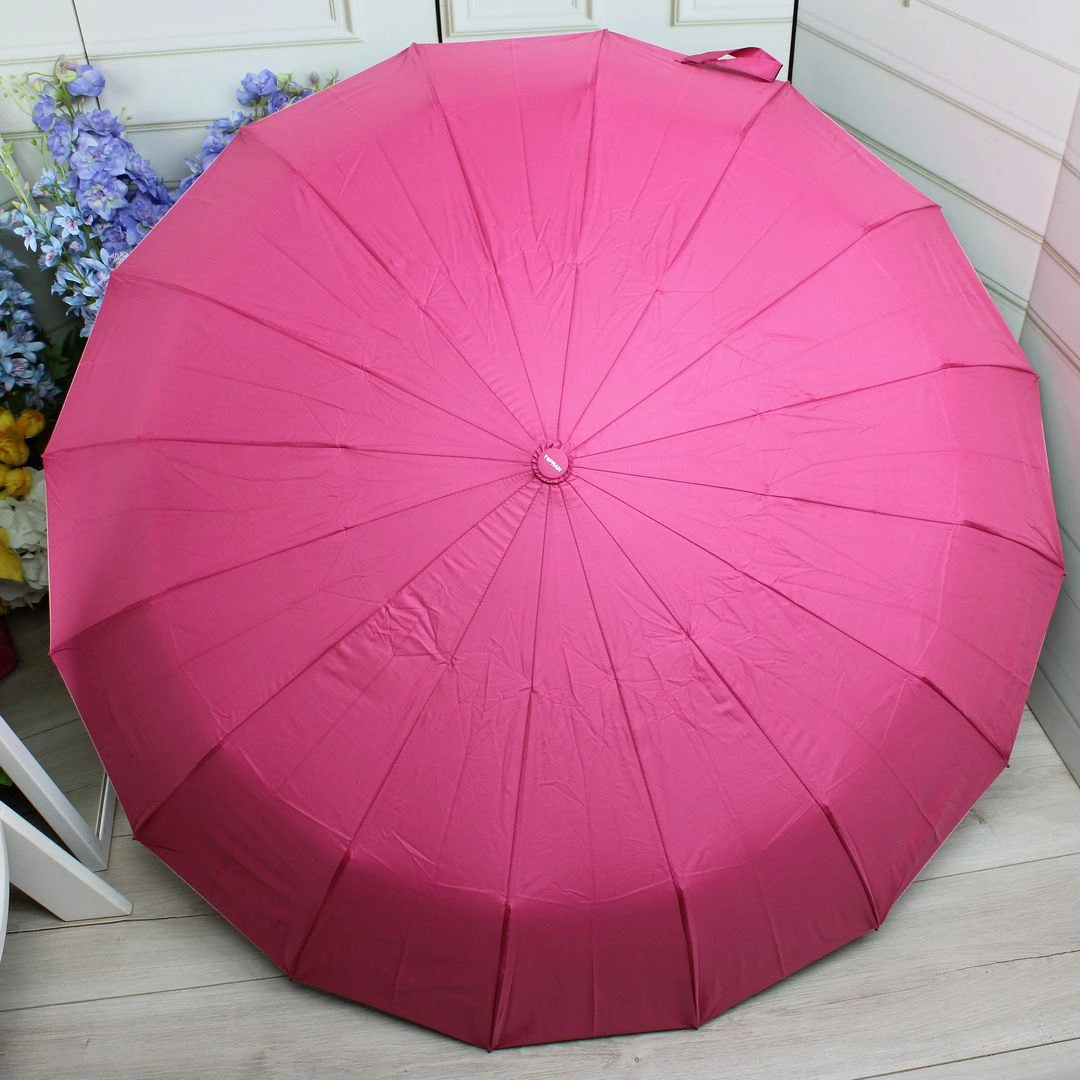 Жіноча парасолька автомат яскраво-рожева 