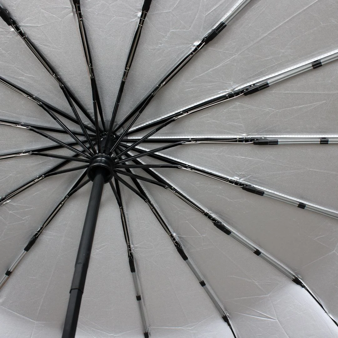 Жіноча парасолька автомат бежева на 16 спиць