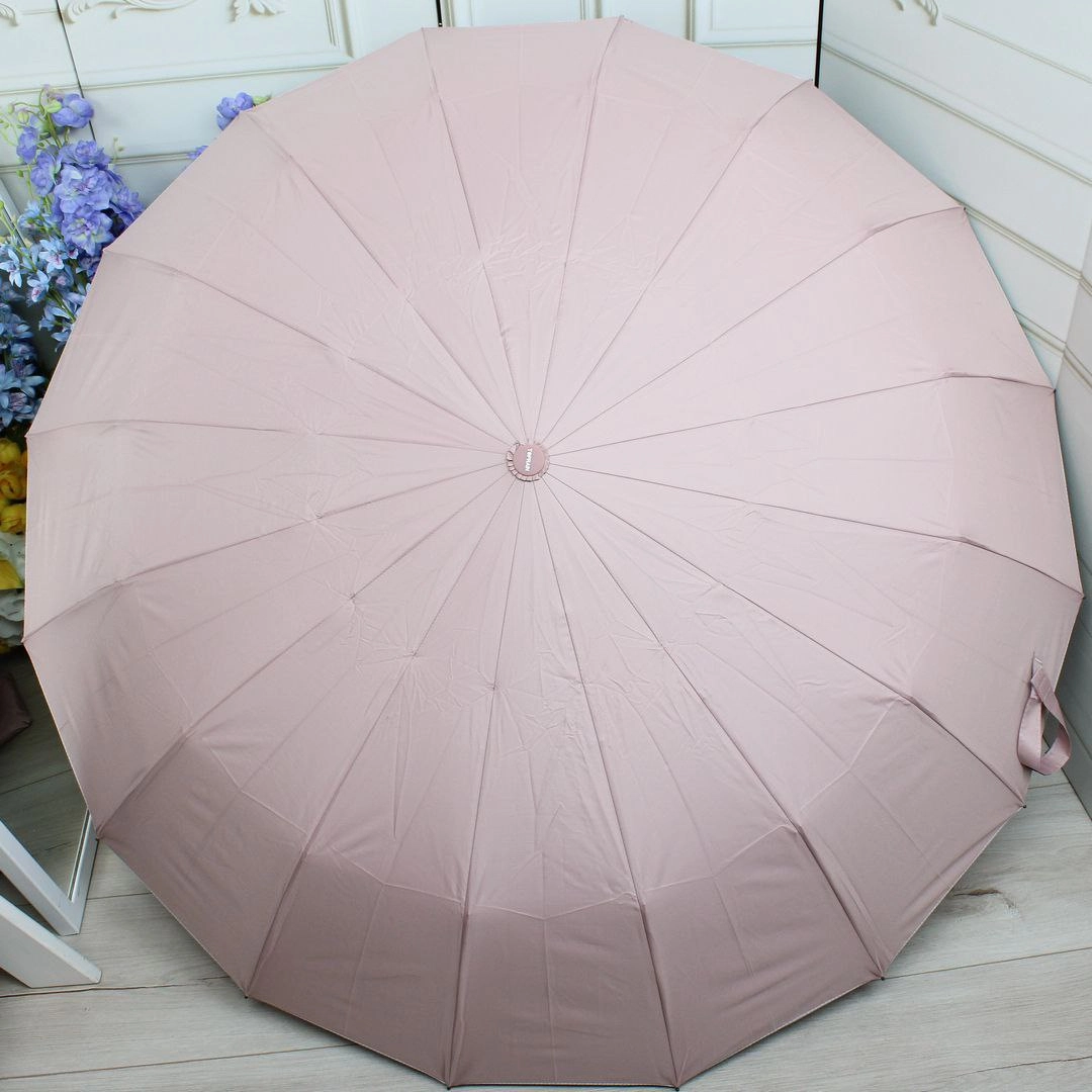 Жіноча парасолька автомат пудрово-бежева
