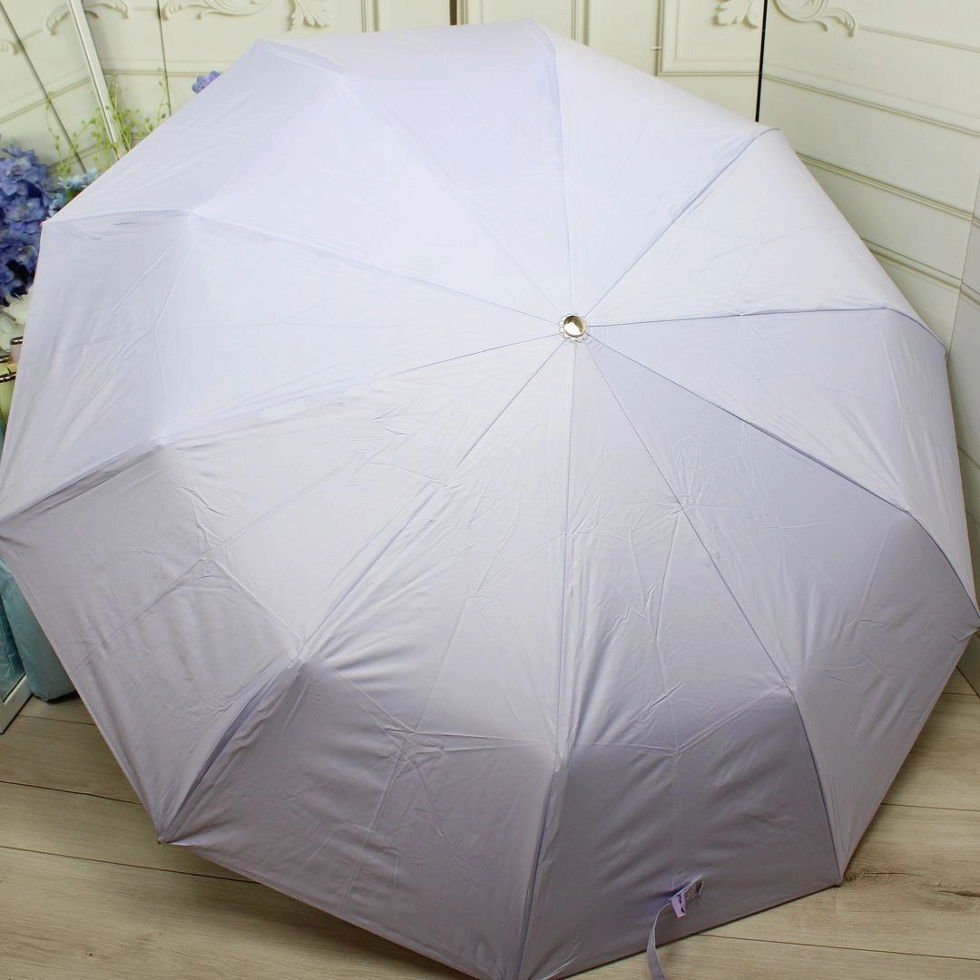 Парасоля автомат жіноча фіолетова з позолотою Mario UPF+50