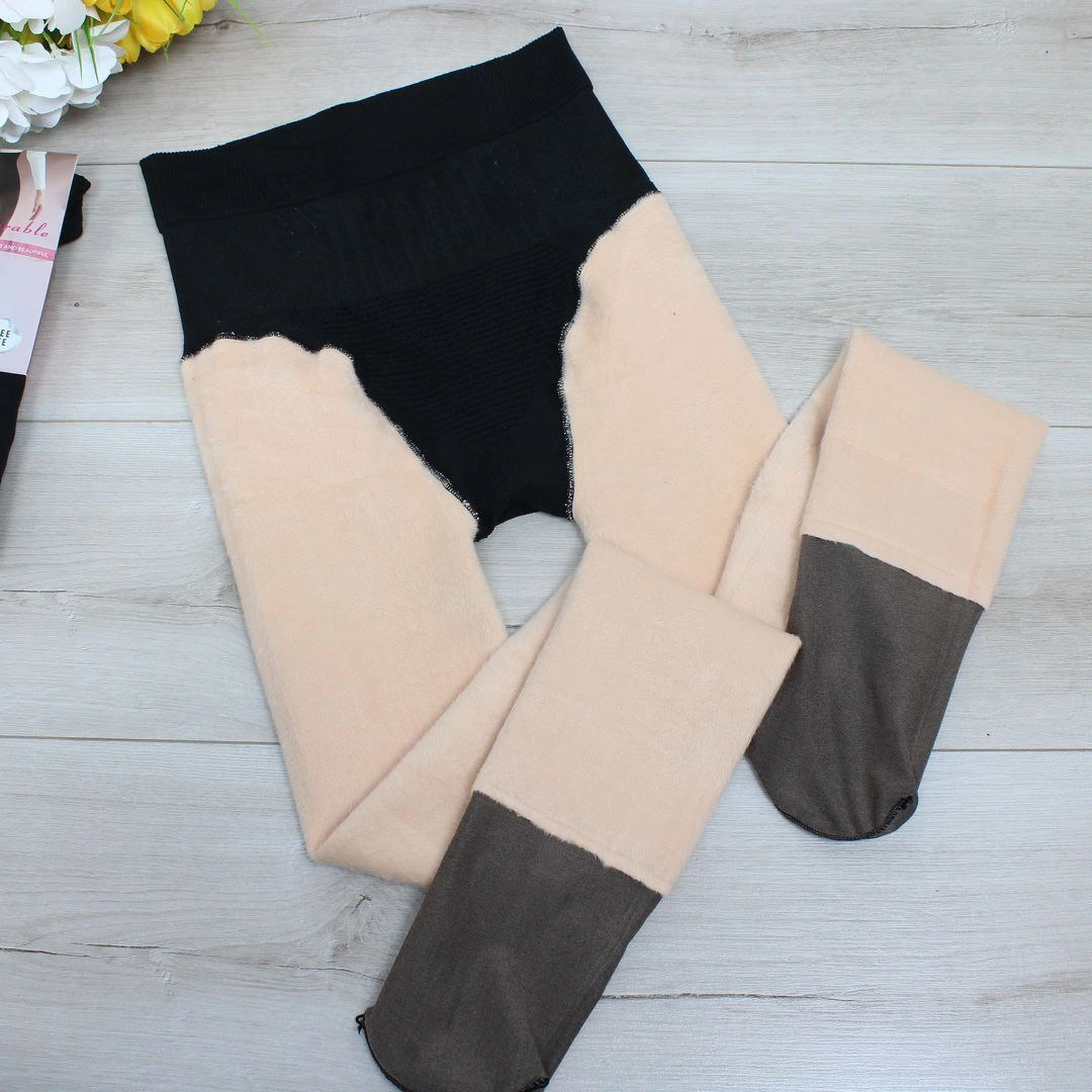 Утеплені колготки з імітацією прозорості