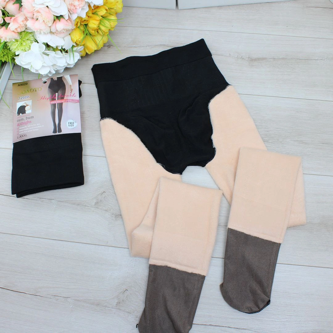 Утеплені колготки з імітацією прозорості