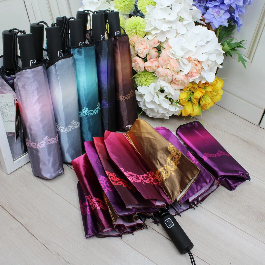 Райдужна парасоля автомат на 16 спиць "Три Слони" — міцна, стильна, антивітрова