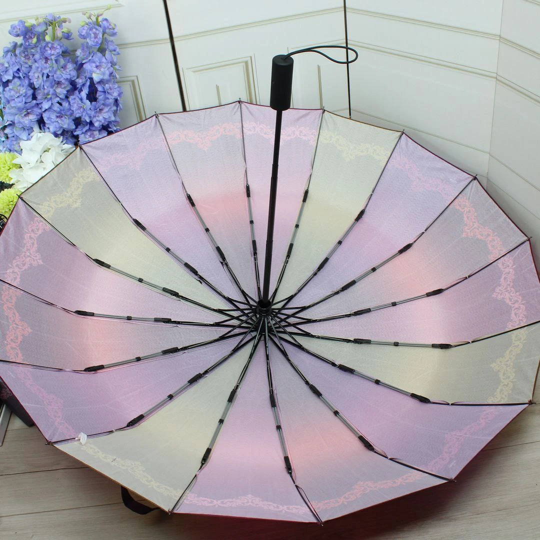 Райдужна парасоля автомат на 16 спиць "Три Слони" — міцна, стильна, антивітрова