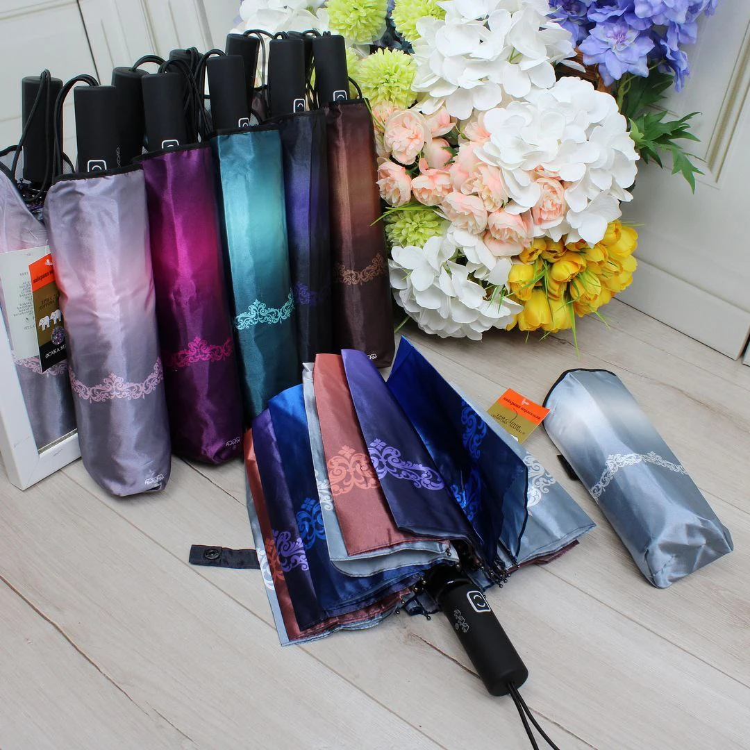 Автоматична райдужна парасоля від "Три Слони" — японська якість, 16 спиць