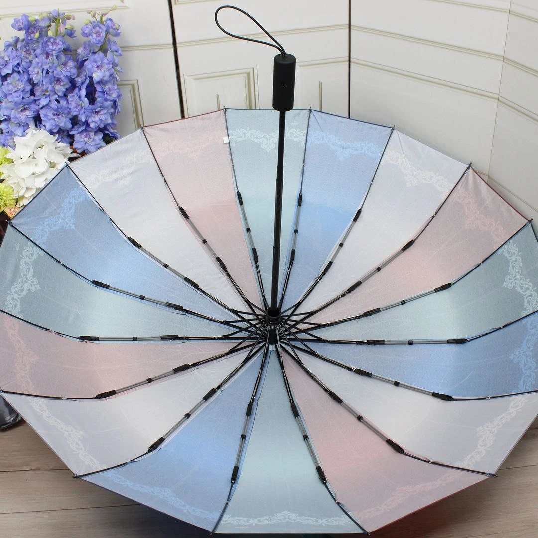 Автоматична райдужна парасоля від "Три Слони" — японська якість, 16 спиць