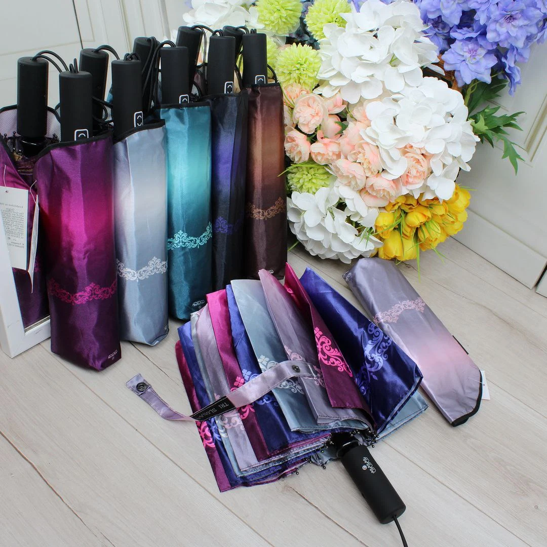 Парасоля автомат "Три Слони" райдужна — легка, міцна, стильна