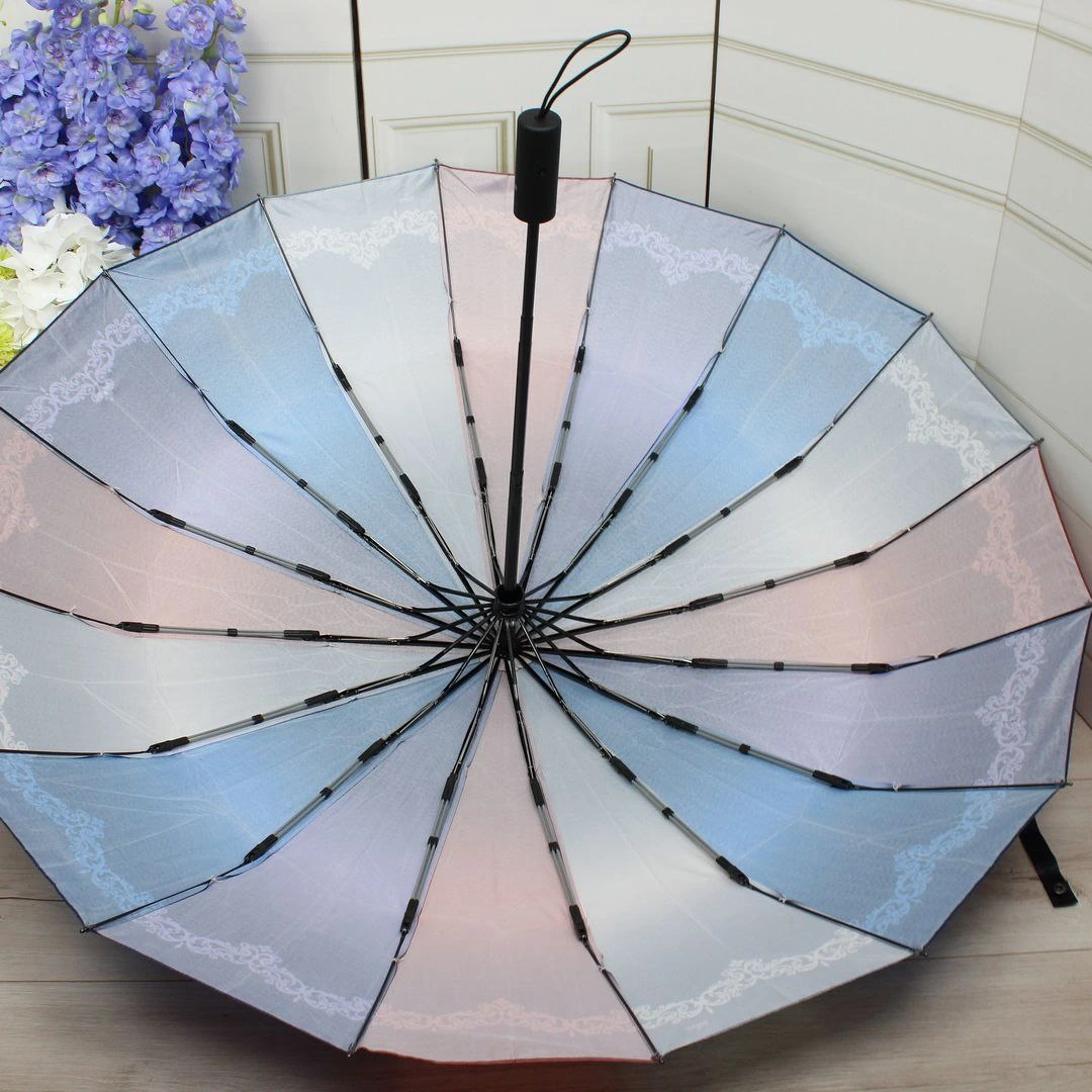 Парасоля автомат "Три Слони" райдужна — легка, міцна, стильна