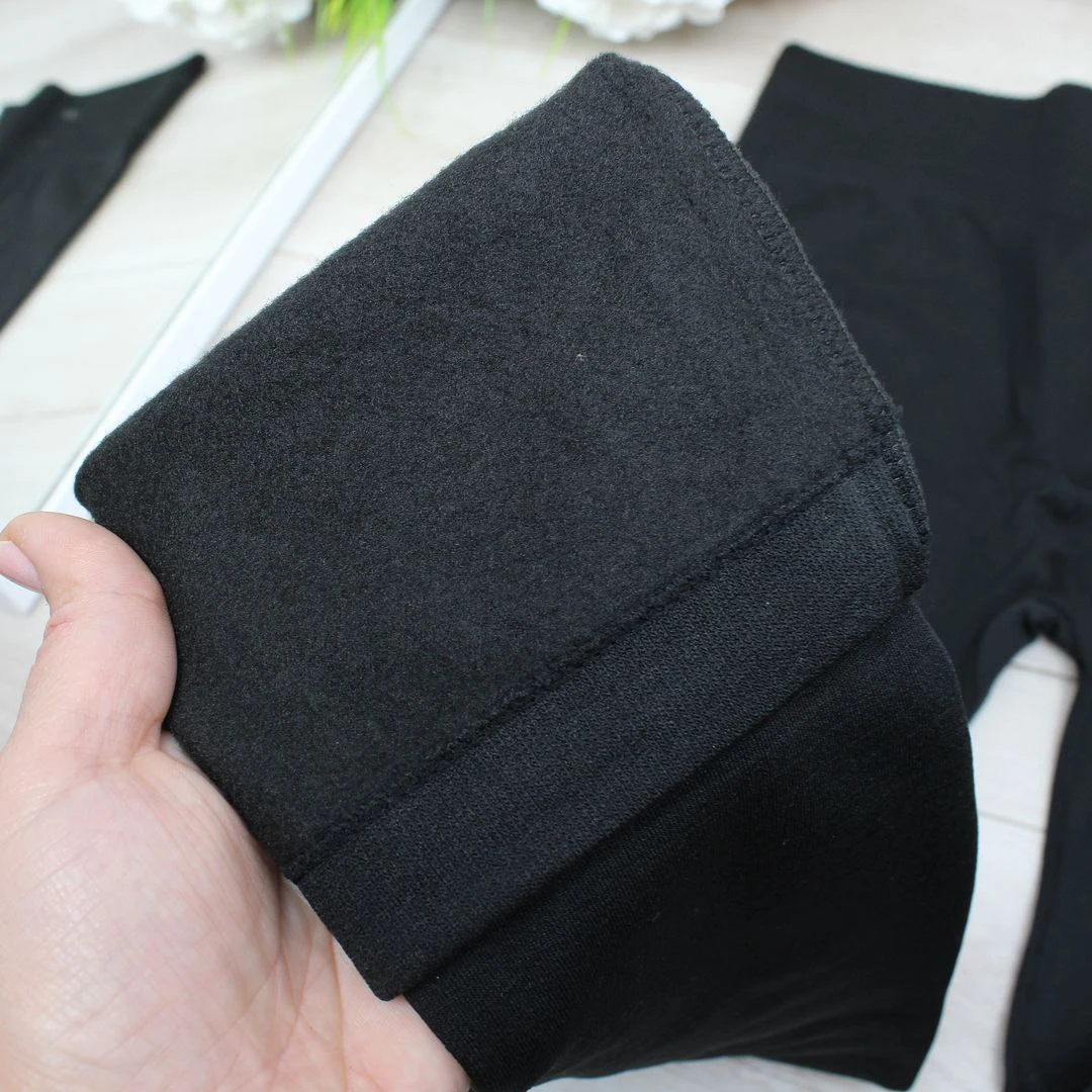 Корегуючі лосини високої посадки на флісі з бамбуку та вовни