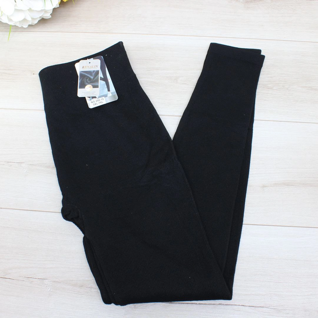 Теплі жіночі лосини Рубчик-Термо на хутрі з високою посадкою 3XL–7XL