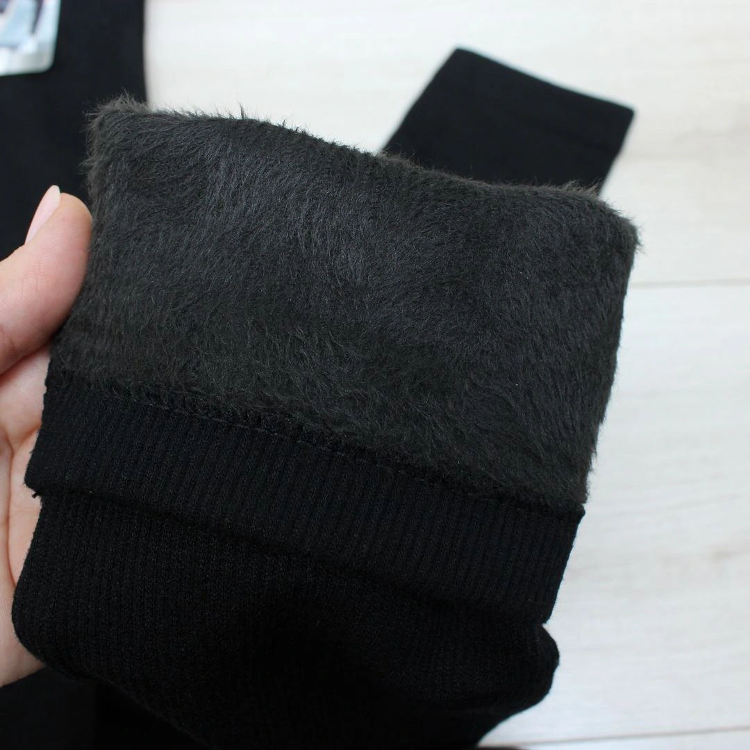 Теплі жіночі лосини Рубчик-Термо на хутрі з високою посадкою 3XL–7XL