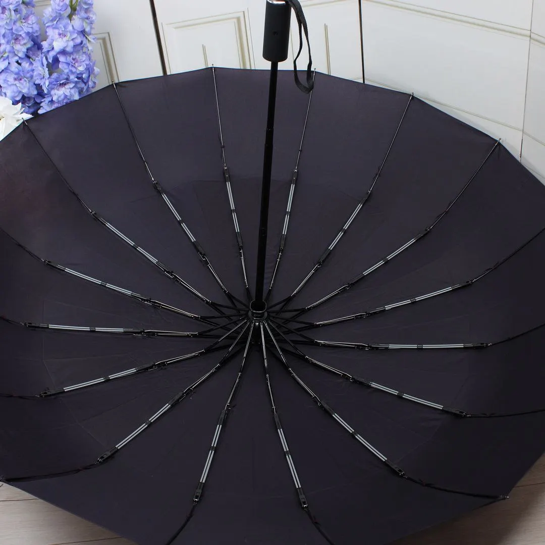 Парасоля автомат Fiaba баклажанового кольору на 16 спиць 1045