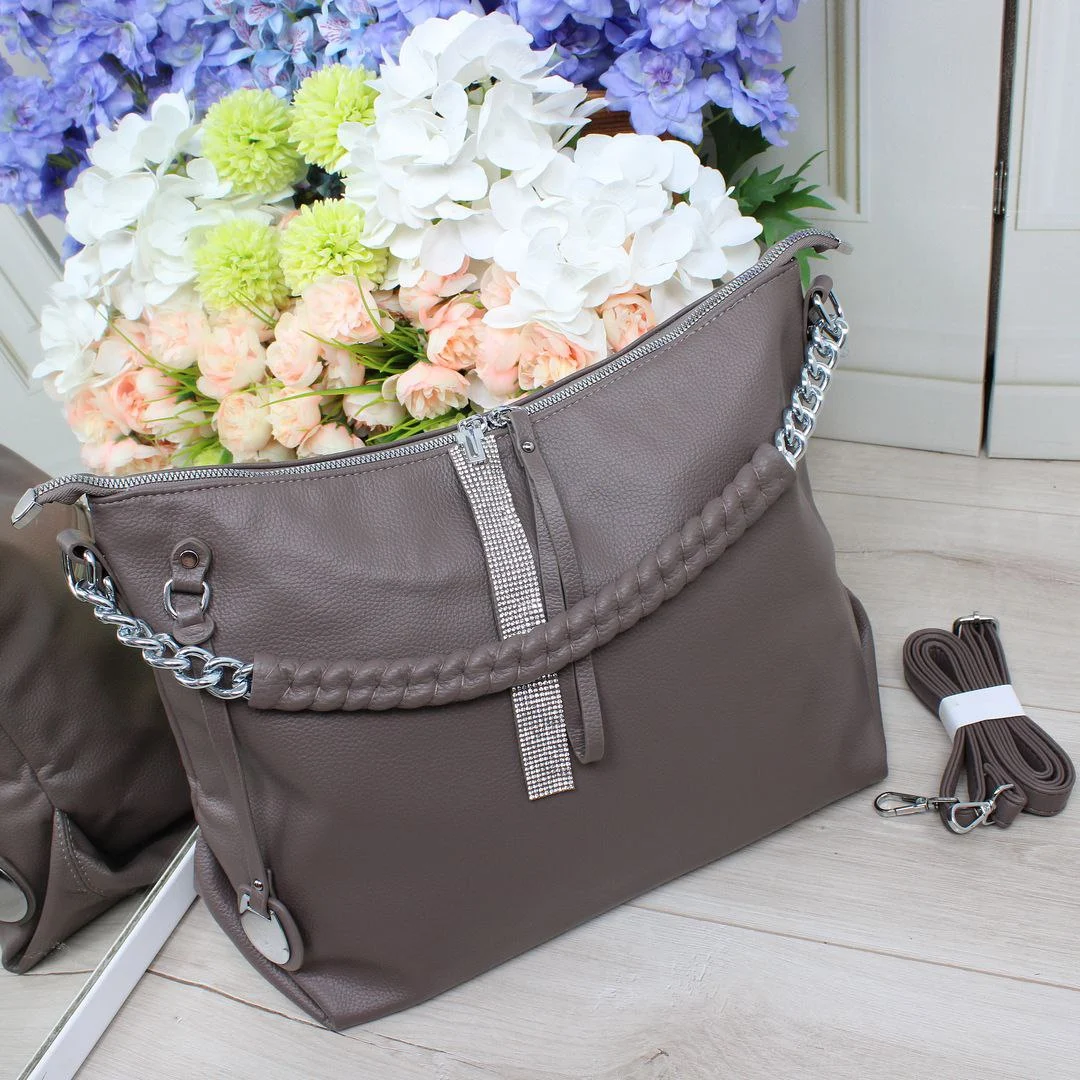 Сумка-мішок капучіно для навчання містка з еко-шкіри